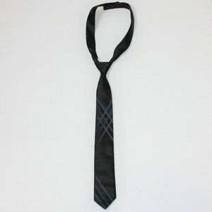 Mexx Boy's Black with Navy Accents Dress Tie Formal size 3 4 5 6 7 8 9 10 11 12